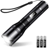 Laitver Waterproof Pocket Size LED Torch Battery Powered with Adjustable Focus Flashlight (2000L)