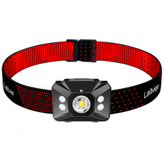 Laitver Head Torch Rechargeable, Super Bright LED Headlamp with Sensor Control & Red Light, 5 Lighting Modes, IPX5 Waterproof 30 Hrs Runtime for Power Cuts, Emergency, Running, Hiking etc.
