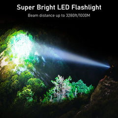 Laitver LED Flashlight Rechargeable with Adjustable Focus Flashlight with 5 Lighting Modes - Upgraded LED Beads
