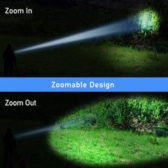 Laitver Waterproof Pocket Size LED Torch Battery Powered with Adjustable Focus Flashlight (2000L)